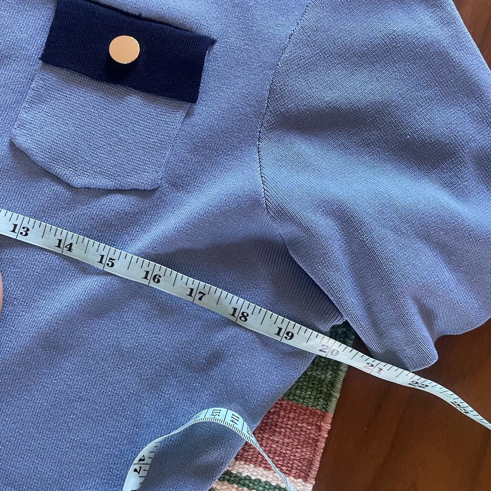 Alexia Admor Blue Knit Fit & Flare Dress - Picture 15 of 15